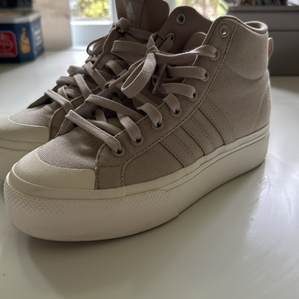 adidas Beige High-Top Sneakers - Picture 11 of 11